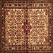 Square Machine Washable Persian Brown Traditional Rug, wshtr341brn