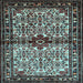 Square Persian Light Blue Traditional Rug, tr341lblu