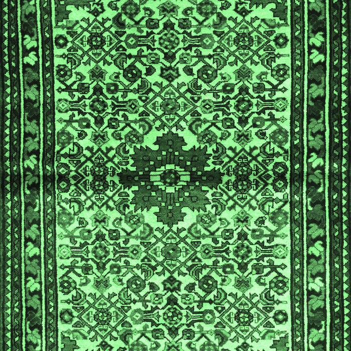 Machine Washable Persian Emerald Green Traditional Area Rugs, wshtr341emgrn