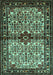 Machine Washable Persian Turquoise Traditional Area Rugs, wshtr341turq