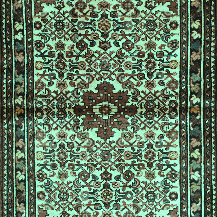 Machine Washable Persian Turquoise Traditional Area Rugs, wshtr341turq