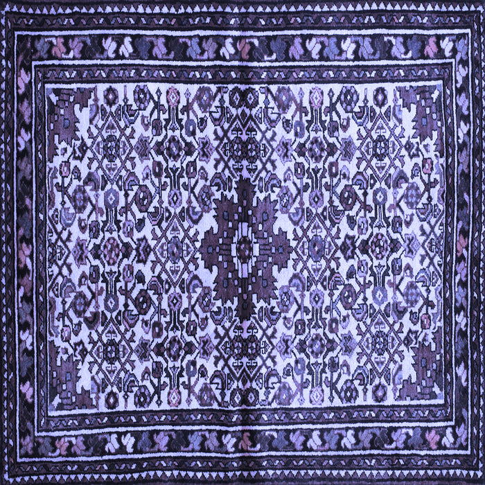 Square Persian Blue Traditional Rug, tr341blu