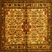 Square Machine Washable Persian Yellow Traditional Rug, wshtr341yw