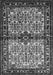 Serging Thickness of Machine Washable Persian Gray Traditional Rug, wshtr341gry