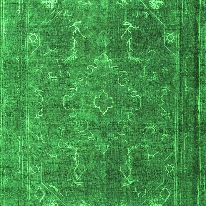 Serging Thickness of Machine Washable Persian Green Traditional Area Rugs, wshtr3420grn