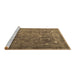 Sideview of Machine Washable Persian Brown Traditional Rug, wshtr3420brn