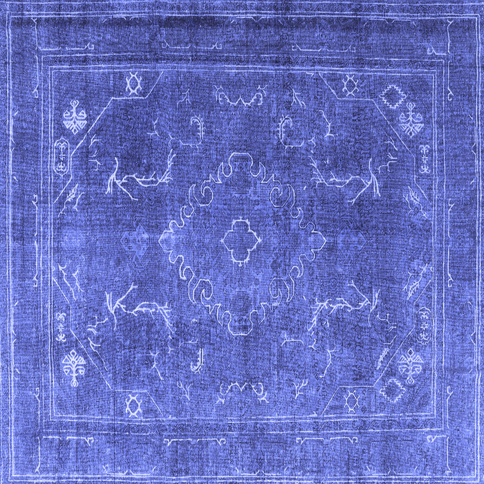 Square Persian Blue Traditional Rug, tr3420blu