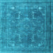 Square Persian Light Blue Traditional Rug, tr3420lblu