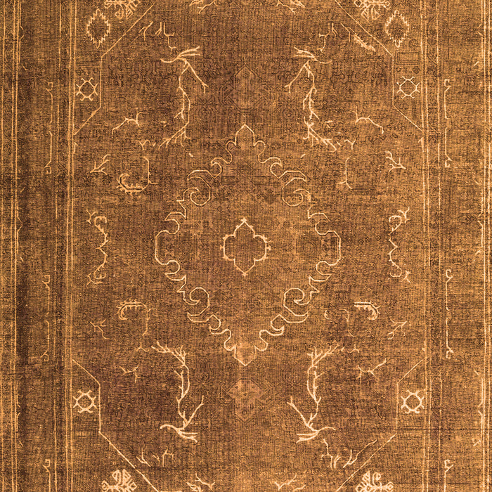 Serging Thickness of Machine Washable Persian Orange Traditional Area Rugs, wshtr3420org