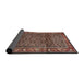Sideview of Traditional Camel Brown Persian Rug, tr3421