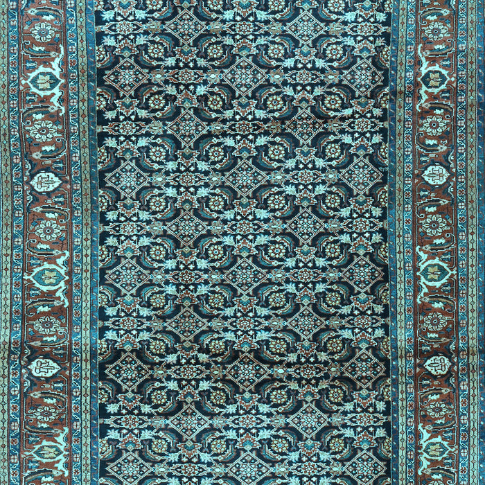 Machine Washable Persian Light Blue Traditional Rug, wshtr3421lblu