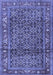 Machine Washable Persian Blue Traditional Rug, wshtr3421blu