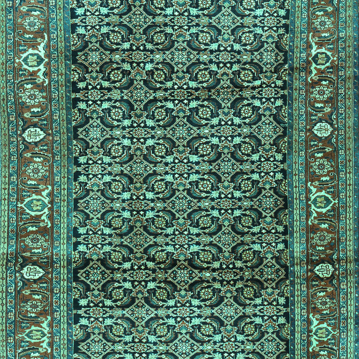 Machine Washable Persian Turquoise Traditional Area Rugs, wshtr3421turq