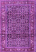 Machine Washable Persian Purple Traditional Area Rugs, wshtr3421pur