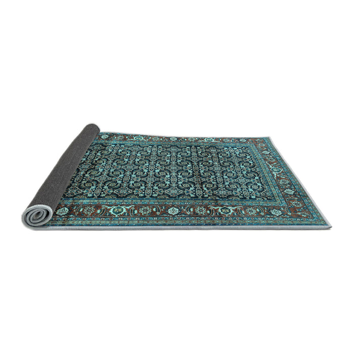 Sideview of Persian Light Blue Traditional Rug, tr3421lblu