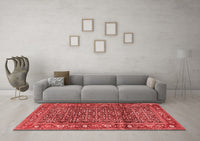 Machine Washable Persian Red Traditional Rug, wshtr3421red