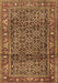 Machine Washable Persian Brown Traditional Rug, wshtr3421brn