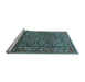 Sideview of Machine Washable Persian Light Blue Traditional Rug, wshtr3421lblu