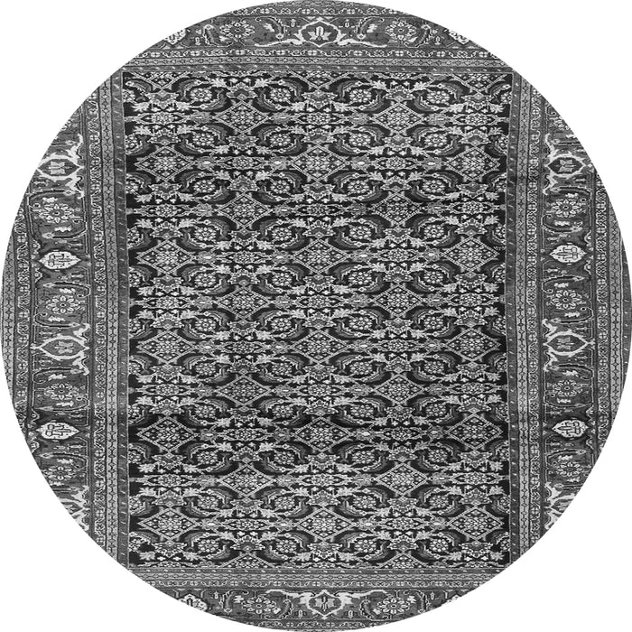 Machine Washable Persian Gray Traditional Rug, wshtr3421gry