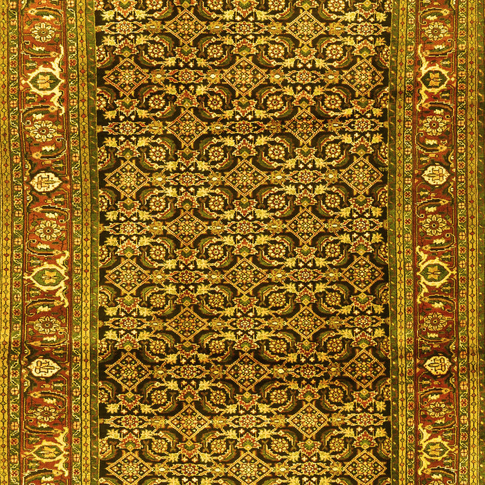 Machine Washable Persian Yellow Traditional Rug, wshtr3421yw