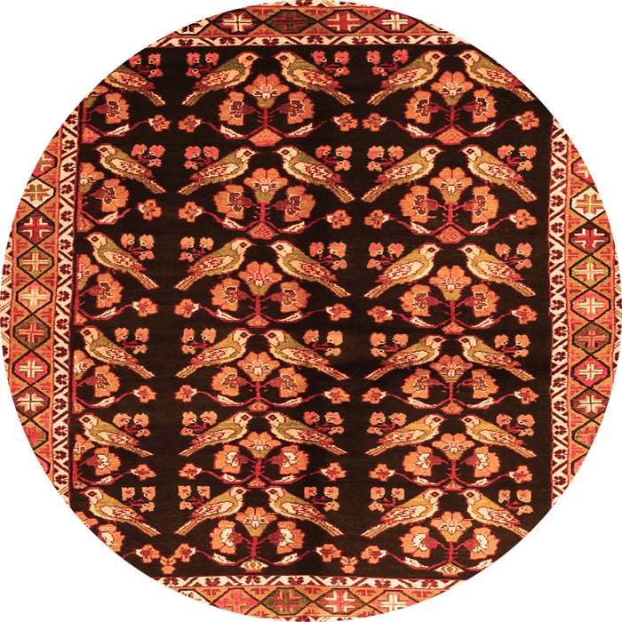 Square Persian Orange Traditional Rug, tr3422org