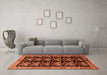 Machine Washable Persian Orange Traditional Area Rugs in a Living Room, wshtr3422org