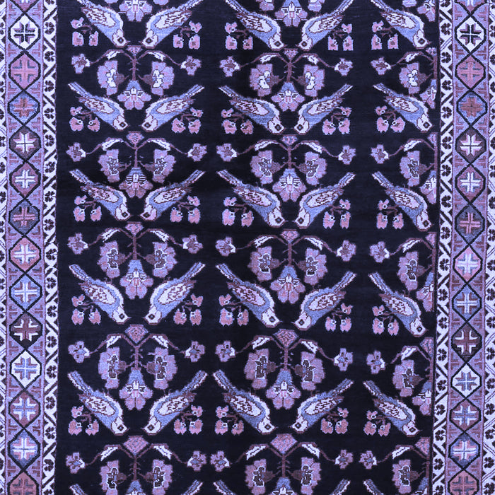 Machine Washable Persian Blue Traditional Rug, wshtr3422blu