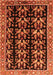 Serging Thickness of Machine Washable Persian Orange Traditional Area Rugs, wshtr3422org