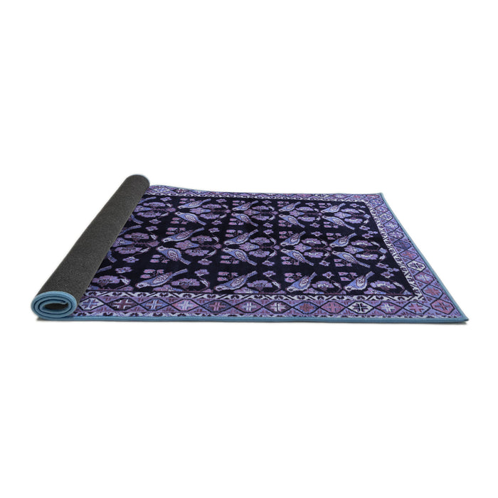 Sideview of Persian Blue Traditional Rug, tr3422blu