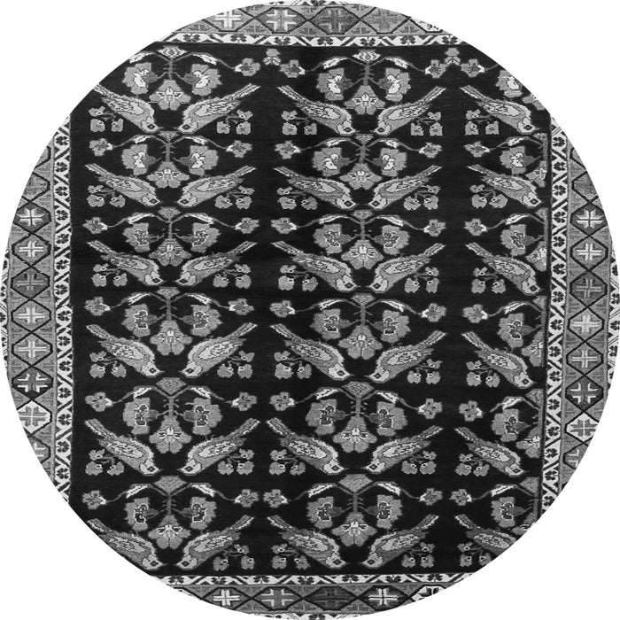 Machine Washable Persian Gray Traditional Rug, wshtr3422gry