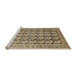 Sideview of Machine Washable Traditional Coffee Brown Rug, wshtr3423