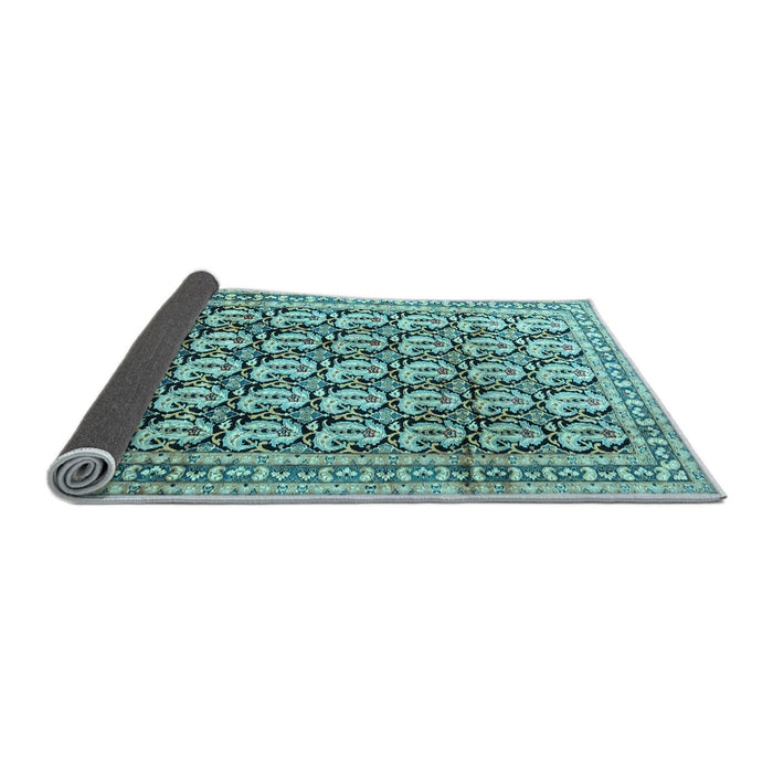 Sideview of Persian Light Blue Traditional Rug, tr3423lblu