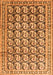 Serging Thickness of Machine Washable Persian Orange Traditional Area Rugs, wshtr3423org