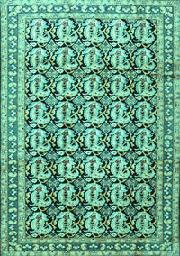 Persian Turquoise Traditional Rug, tr3423turq