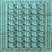 Square Persian Light Blue Traditional Rug, tr3423lblu