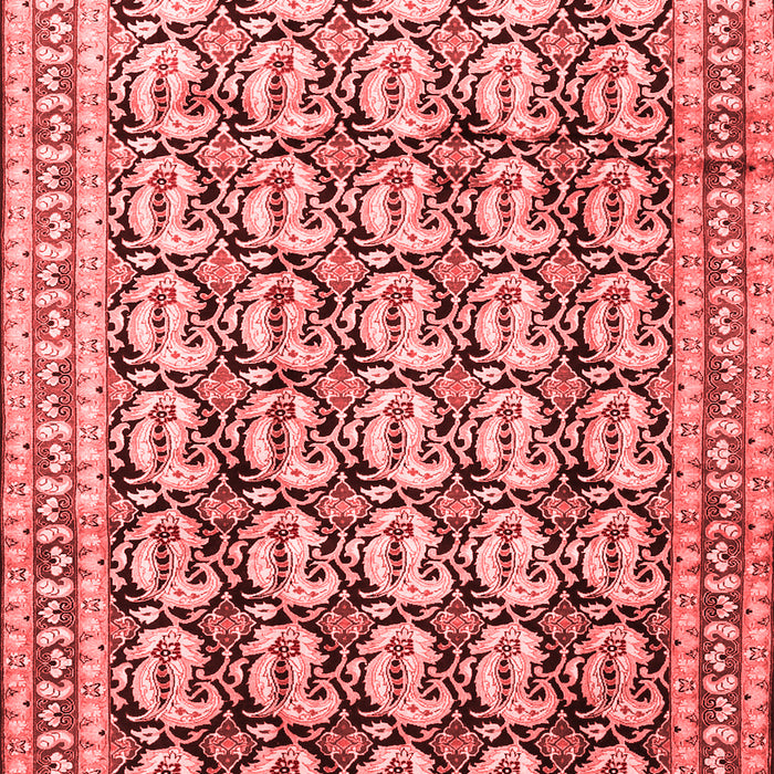 Machine Washable Persian Red Traditional Rug, wshtr3423red