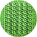 Square Persian Green Traditional Rug, tr3423grn