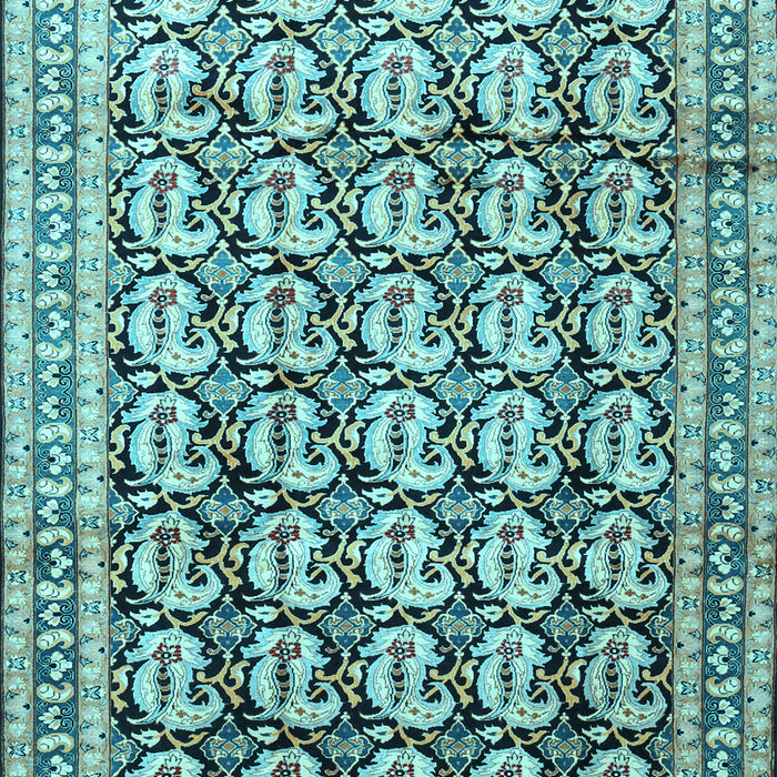 Machine Washable Persian Light Blue Traditional Rug, wshtr3423lblu