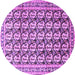 Round Machine Washable Persian Purple Traditional Area Rugs, wshtr3423pur