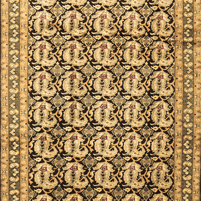 Machine Washable Persian Brown Traditional Rug, wshtr3423brn