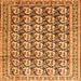 Serging Thickness of Persian Orange Traditional Rug, tr3423org
