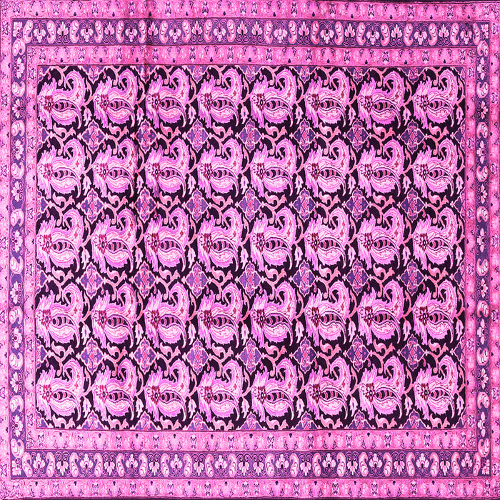 Square Persian Pink Traditional Rug, tr3423pnk