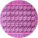 Round Persian Pink Traditional Rug, tr3423pnk