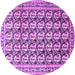 Round Persian Purple Traditional Rug, tr3423pur