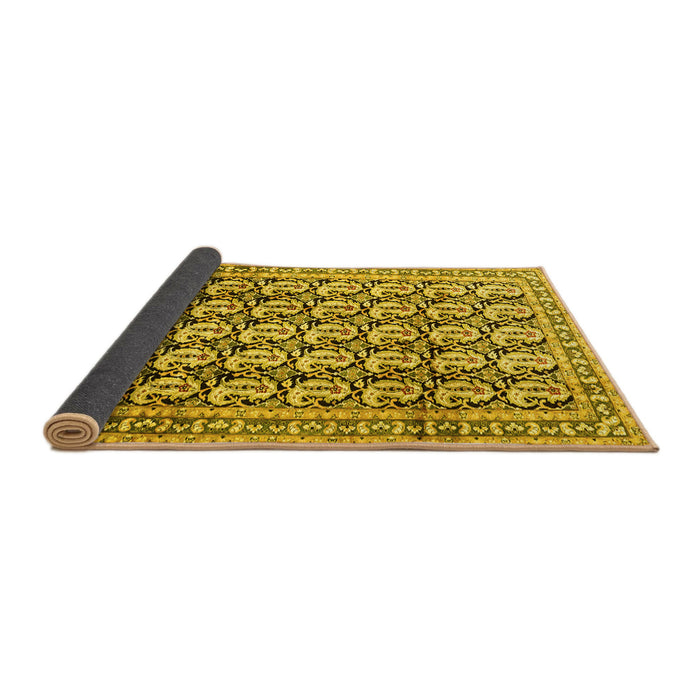 Sideview of Persian Yellow Traditional Rug, tr3423yw