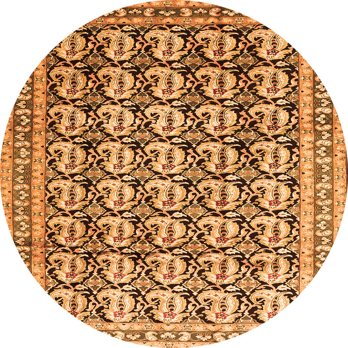 Square Persian Orange Traditional Rug, tr3423org