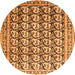 Square Persian Orange Traditional Rug, tr3423org