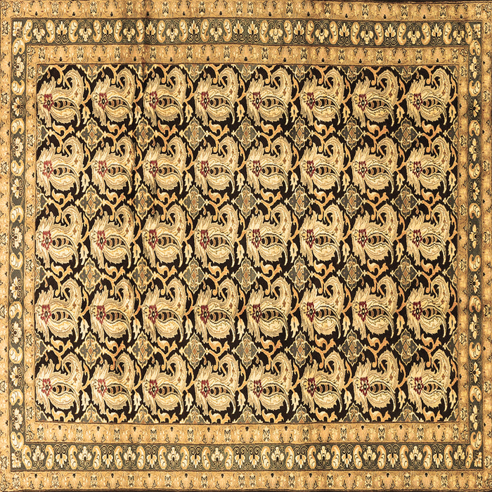 Square Persian Brown Traditional Rug, tr3423brn