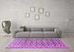 Machine Washable Persian Purple Traditional Area Rugs in a Living Room, wshtr3423pur