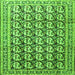 Serging Thickness of Persian Green Traditional Rug, tr3423grn